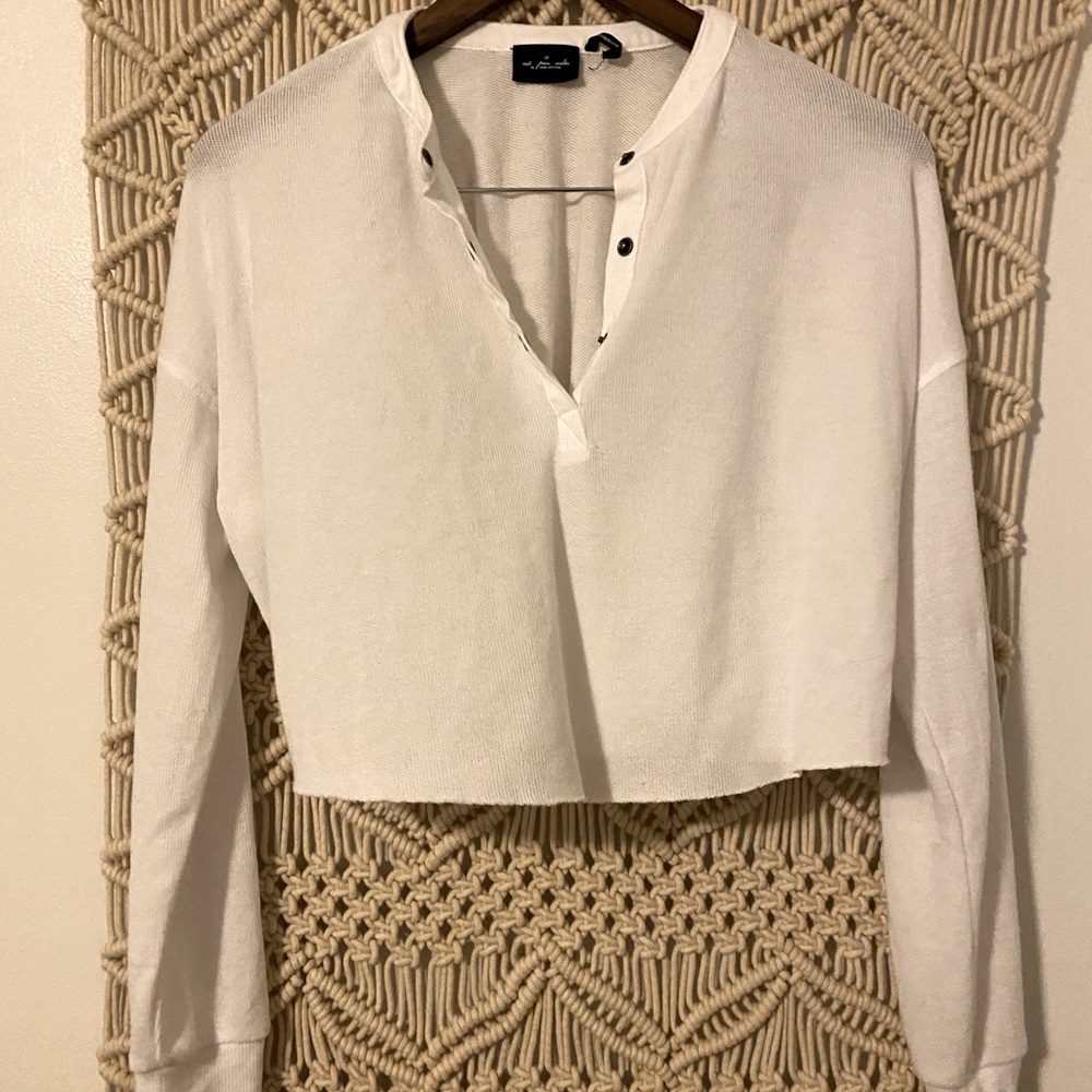 UO Henley Cropped Long Sleeve
